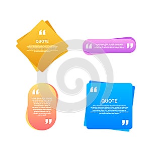 Quote background . Creative Modern Material Design Quote template. Vector illustration.